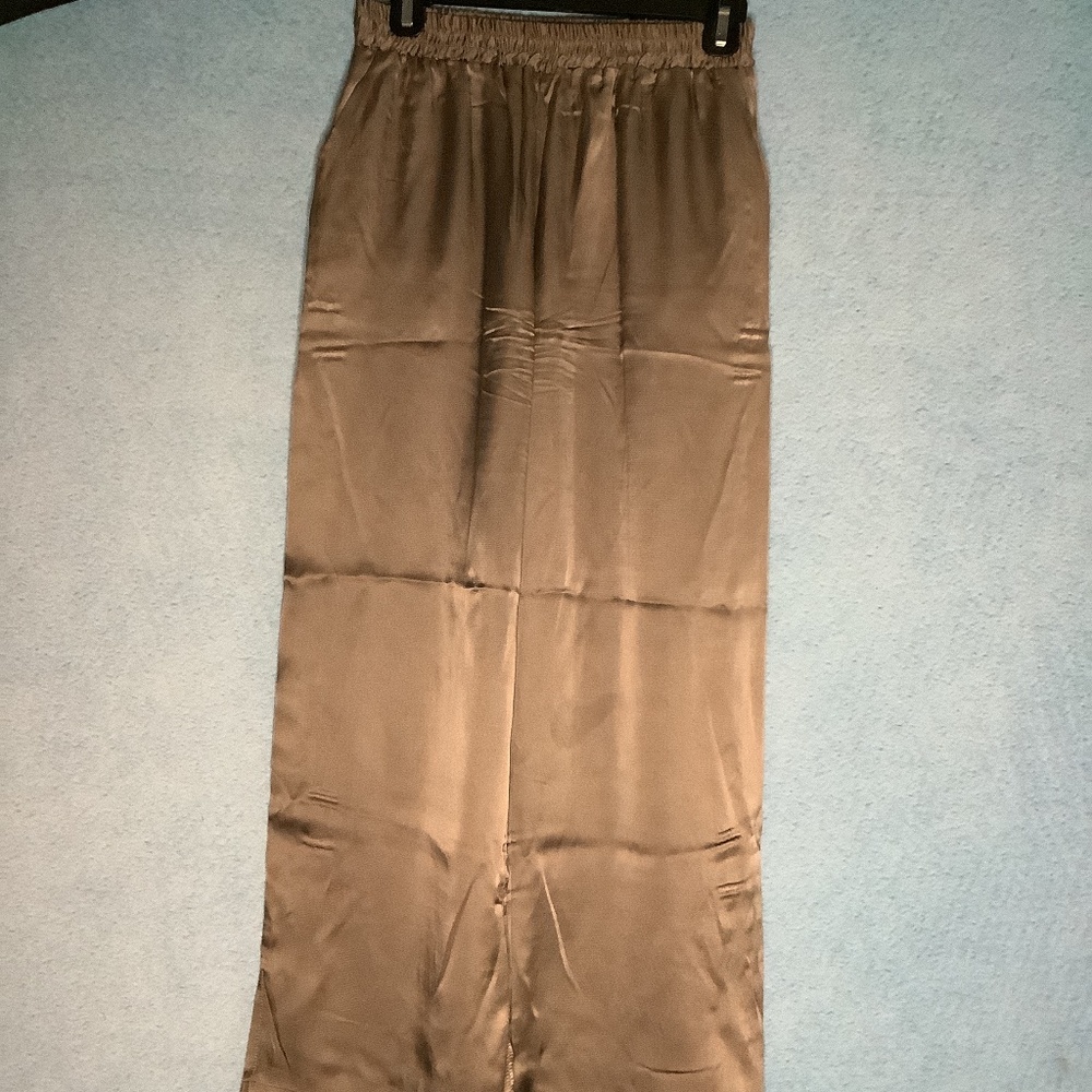 Silver Silk Pants